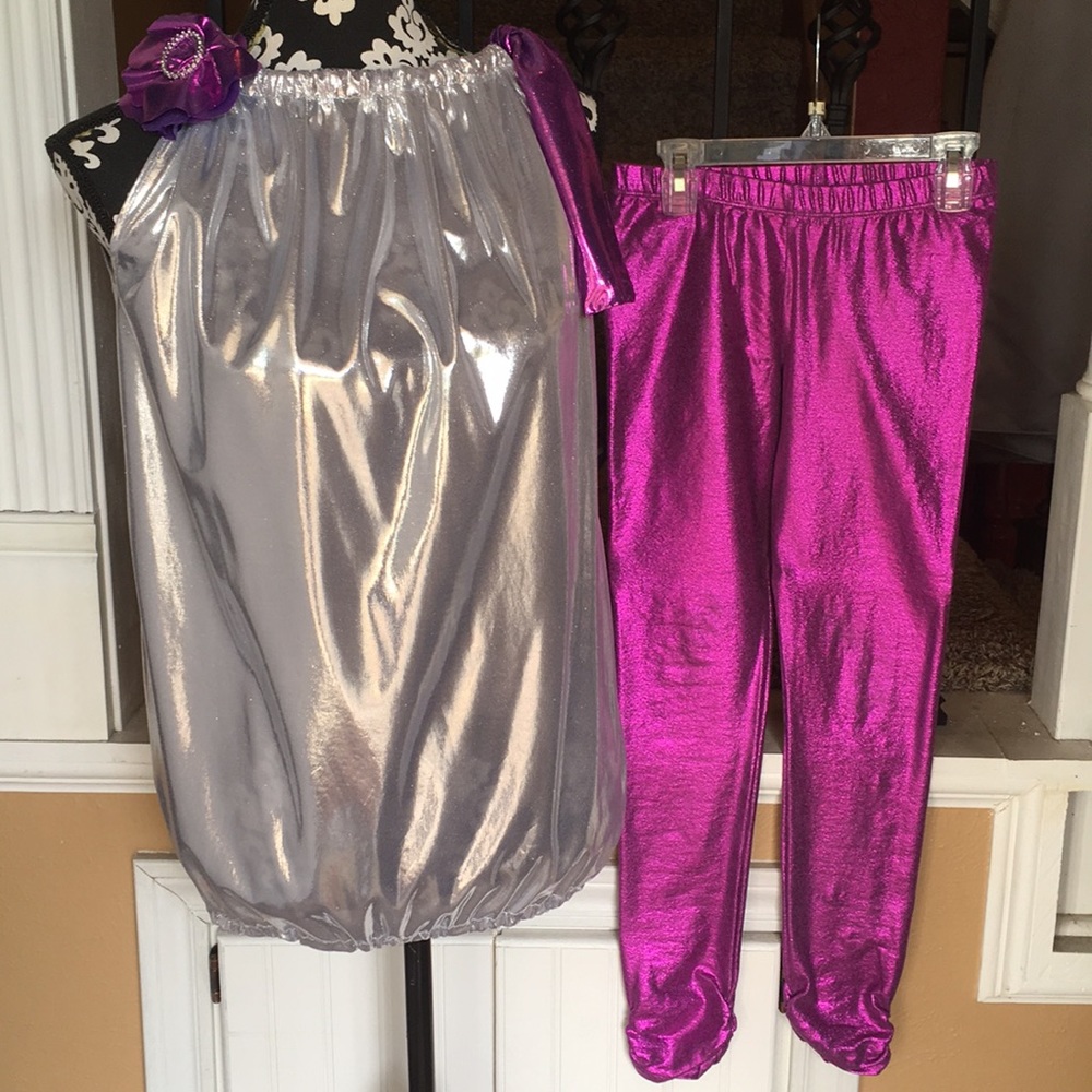 Custom silver dress /leggings